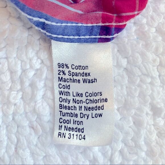 Crown & Ivy Plaid Button Down Collared Shirt Men’s Size Small (S) - Picture 7 of 7